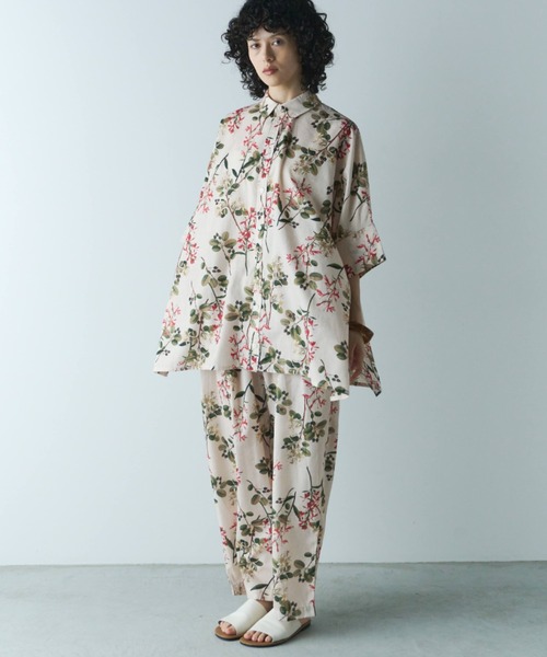 【匿名配送】ボタニカルプリント ショートスリーブシャツ BEAUTY＆YOUTH UNITED ARROWS シャツ ブラウス ボタニカル