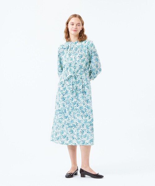 MACKINTOSH PHILOSOPHY(マッキントッシュ フィロソフィー)の「ブーケプリントワンピース(ワンピース・レディース・ホワイト系その他/ダークネイビー・36/38/34)」の7枚目の写真
