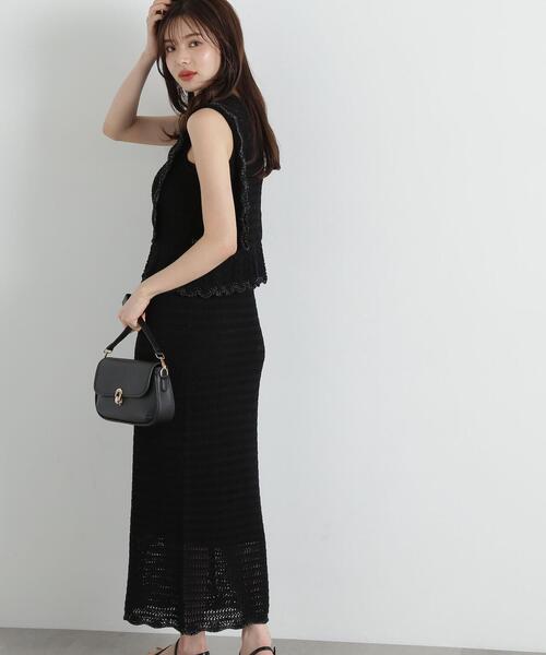 PROPORTION BODY DRESSING(プロポーションボディドレッシング)の「クロッシェニットset up / 1215140402(ワンピース・レディース・ホワイト系その他/ブラック・SMALL/MEDIUM/P/S)」の14枚目の写真