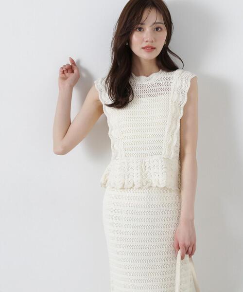 【洗える】クロッシェ ニット クロッシェニット SET UP | PROPORTION BODY DRESSING