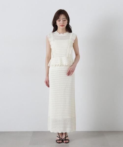 PROPORTION BODY DRESSING(プロポーションボディドレッシング)の「クロッシェニットset up / 1215140402(ワンピース・レディース・ホワイト系その他/ブラック・SMALL/MEDIUM/P/S)」の11枚目の写真