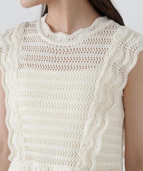 PROPORTION BODY DRESSING(プロポーションボディドレッシング)の「クロッシェニットset up / 1215140402(ワンピース・レディース・ホワイト系その他/ブラック・SMALL/MEDIUM/P/S)」の10枚目の写真