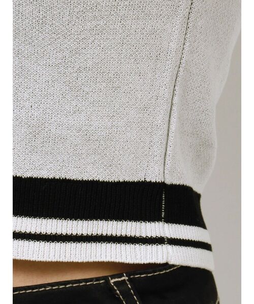 GYDA(ジェイダ)の「GD POSH FADITALハーフスリーブニットトップス(ニット/セーター・レディース・オフホワイト/ブラック/スカイブルー・FREE)」の15枚目の写真