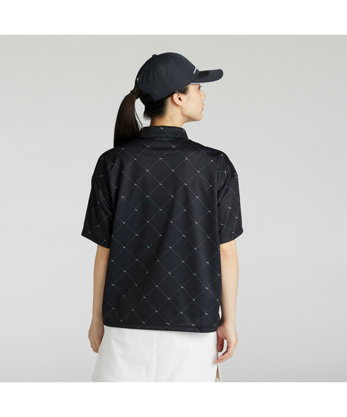 PUMA(プーマ)の「PUMA プーマ ウィメンズ ゴルフ SB アーガイル AOP 半袖 ポロシャツ(ポロシャツ・レディース・ホワイト系その他/ネイビー/ブラック・SMALL/X-LARGE/MEDIUM/LARGE)」の4枚目の写真