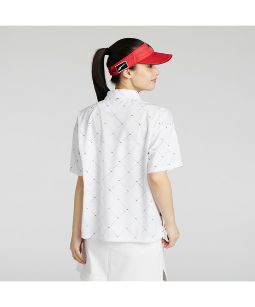 PUMA(プーマ)の「PUMA プーマ ウィメンズ ゴルフ SB アーガイル AOP 半袖 ポロシャツ(ポロシャツ・レディース・ホワイト系その他/ネイビー/ブラック・SMALL/X-LARGE/MEDIUM/LARGE)」の8枚目の写真