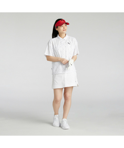 PUMA(プーマ)の「PUMA プーマ ウィメンズ ゴルフ SB アーガイル AOP 半袖 ポロシャツ(ポロシャツ・レディース・ホワイト系その他/ネイビー/ブラック・SMALL/X-LARGE/MEDIUM/LARGE)」の9枚目の写真