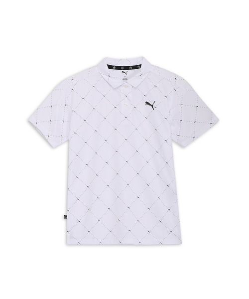 PUMA(プーマ)の「PUMA プーマ ウィメンズ ゴルフ SB アーガイル AOP 半袖 ポロシャツ(ポロシャツ・レディース・ホワイト系その他/ネイビー/ブラック・SMALL/X-LARGE/MEDIUM/LARGE)」の10枚目の写真
