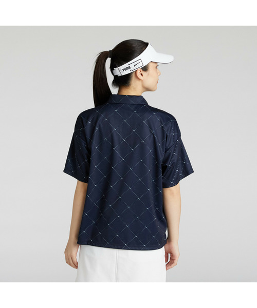 PUMA(プーマ)の「PUMA プーマ ウィメンズ ゴルフ SB アーガイル AOP 半袖 ポロシャツ(ポロシャツ・レディース・ホワイト系その他/ネイビー/ブラック・SMALL/X-LARGE/MEDIUM/LARGE)」の12枚目の写真