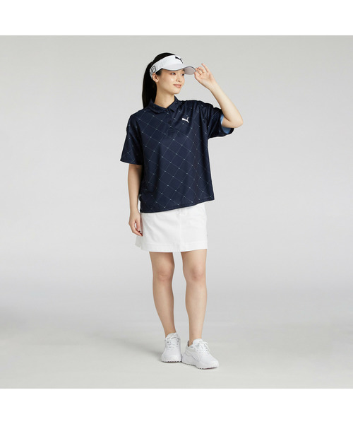 PUMA(プーマ)の「PUMA プーマ ウィメンズ ゴルフ SB アーガイル AOP 半袖 ポロシャツ(ポロシャツ・レディース・ホワイト系その他/ネイビー/ブラック・SMALL/X-LARGE/MEDIUM/LARGE)」の13枚目の写真