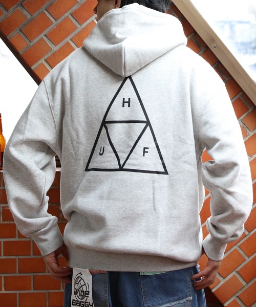 HUF（ハフ）の「HUF ロゴプルオーバーフーディー（パーカー・メンズ・ブラック/ヘザーグレー・MEDIUM/X-LARGE/LARGE）」の12枚目の写真