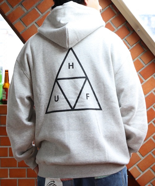 HUF（ハフ）の「HUF ロゴプルオーバーフーディー（パーカー・メンズ・ブラック/ヘザーグレー・MEDIUM/X-LARGE/LARGE）」の13枚目の写真