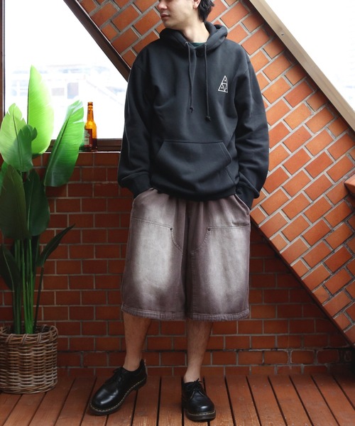 HUF（ハフ）の「HUF ロゴプルオーバーフーディー（パーカー・メンズ・ブラック/ヘザーグレー・MEDIUM/X-LARGE/LARGE）」の6枚目の写真