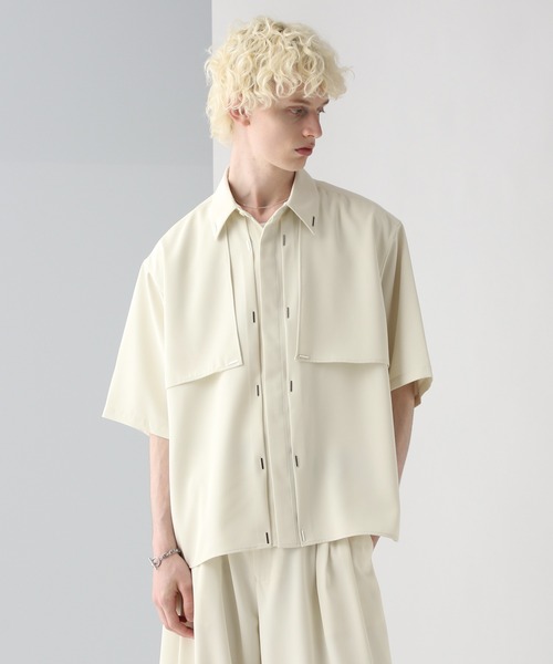 【HARE】ブラーフォトコラージュシャツ、パンツ　セットアップ MEDIUM HARE（ハレ）の「【SETUP対応】ブラーフォトコラージュシャツ