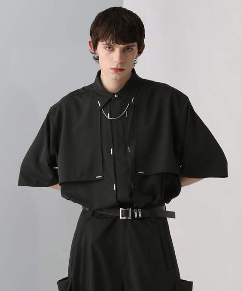 HARE（ハレ）の「【SET UP 対応】フラシデザインシャツ(HARE)（シャツ/ブラウス・メンズ・ピンク/グレー/ブラック/ブラック系その他/グリーン/ホワイト・FREE）」の10枚目の写真