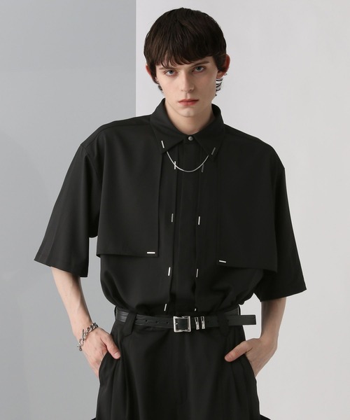 HARE（ハレ）の「【SET UP 対応】フラシデザインシャツ(HARE)（シャツ/ブラウス・メンズ・ピンク/グレー/ブラック/ブラック系その他/グリーン/ホワイト・FREE）」の11枚目の写真