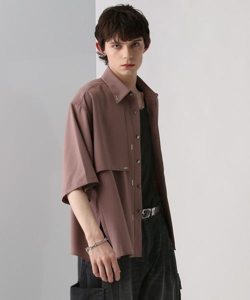 HARE（ハレ）の「【SET UP 対応】フラシデザインシャツ(HARE)（シャツ/ブラウス・メンズ・ピンク/グレー/ブラック/ブラック系その他/グリーン/ホワイト・FREE）」の13枚目の写真