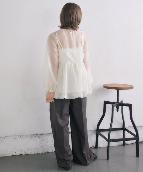 RETRO GIRL(レトロガール)の「キャミドッキングバルーンBL(シャツ/ブラウス・レディース・ナチュラル/ブラック/グリーン・FREE)」の21枚目の写真