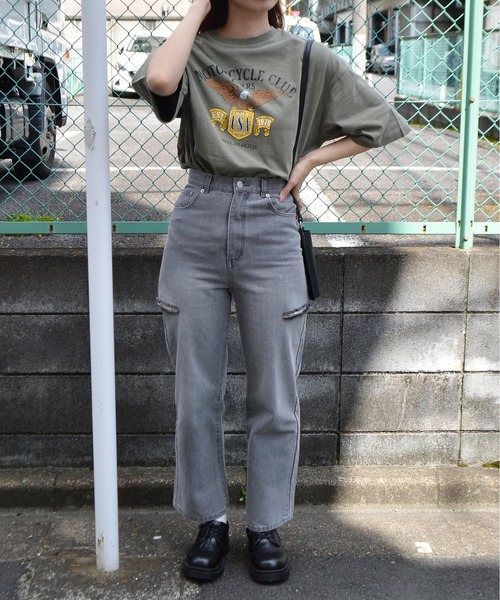 spiritoso(スピリトーゾ)の「【spiritoso】イーグルプリントTシャツ(Tシャツ/カットソー・レディース・ホワイト系/カーキ/ブラウン/オレンジ・FREE)」の9枚目の写真
