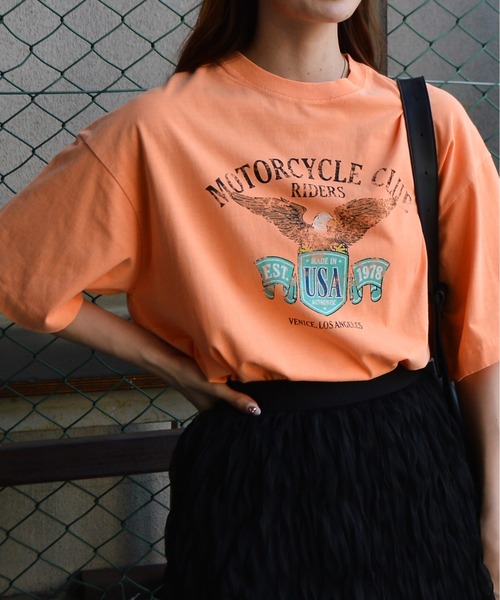 spiritoso(スピリトーゾ)の「【spiritoso】イーグルプリントTシャツ(Tシャツ/カットソー・レディース・ホワイト系/カーキ/ブラウン/オレンジ・FREE)」の16枚目の写真