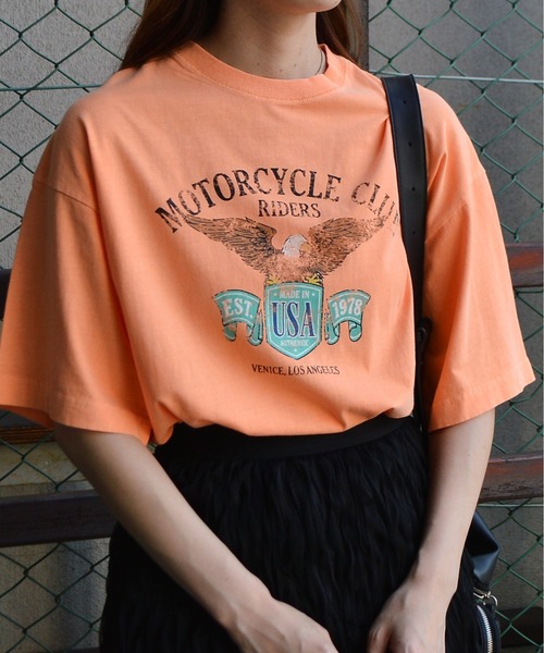 spiritoso(スピリトーゾ)の「【spiritoso】イーグルプリントTシャツ(Tシャツ/カットソー・レディース・ホワイト系/カーキ/ブラウン/オレンジ・FREE)」の17枚目の写真