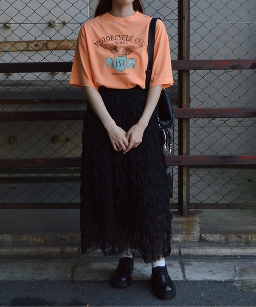 spiritoso(スピリトーゾ)の「【spiritoso】イーグルプリントTシャツ(Tシャツ/カットソー・レディース・ホワイト系/カーキ/ブラウン/オレンジ・FREE)」の19枚目の写真