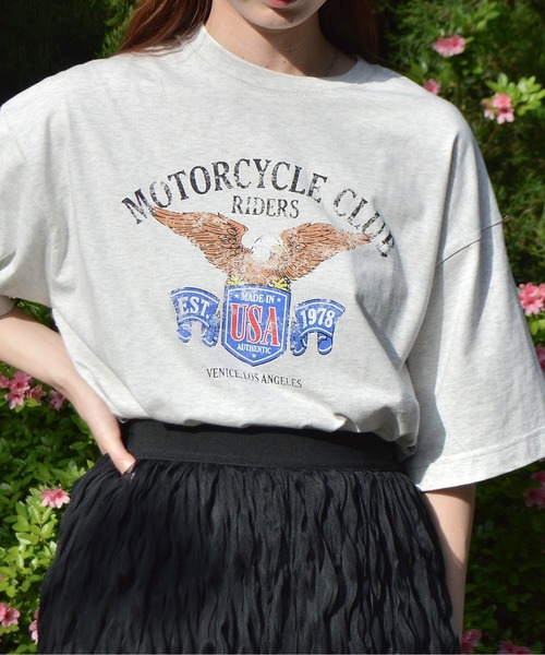 spiritoso(スピリトーゾ)の「【spiritoso】イーグルプリントTシャツ(Tシャツ/カットソー・レディース・ホワイト系/カーキ/ブラウン/オレンジ・FREE)」の20枚目の写真