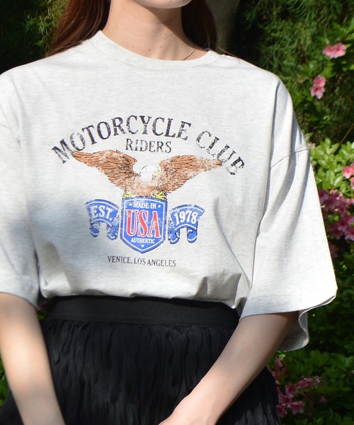 spiritoso(スピリトーゾ)の「【spiritoso】イーグルプリントTシャツ(Tシャツ/カットソー・レディース・ホワイト系/カーキ/ブラウン/オレンジ・FREE)」の21枚目の写真