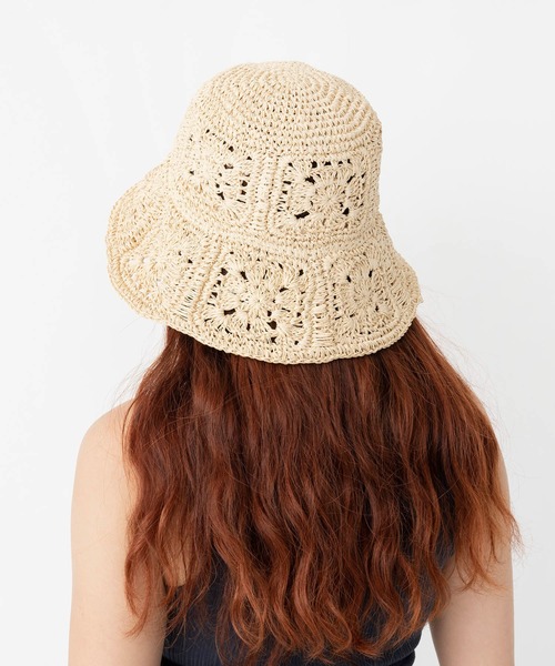 CONTROL FREAK（コントロールフリーク）の「CONTROL FREAK / CTFK（コントロールフリーク） ペーパー柄編みバケットハット（ハット・レディース・アイボリー/ブラック/グリーン・FREE）」の11枚目の写真