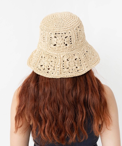 CONTROL FREAK（コントロールフリーク）の「CONTROL FREAK / CTFK（コントロールフリーク） ペーパー柄編みバケットハット（ハット・レディース・アイボリー/ブラック/グリーン・FREE）」の10枚目の写真