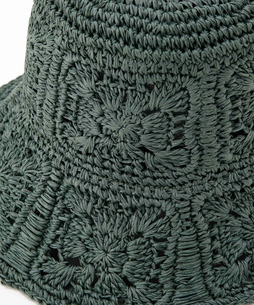 CONTROL FREAK（コントロールフリーク）の「CONTROL FREAK / CTFK（コントロールフリーク） ペーパー柄編みバケットハット（ハット・レディース・アイボリー/ブラック/グリーン・FREE）」の18枚目の写真