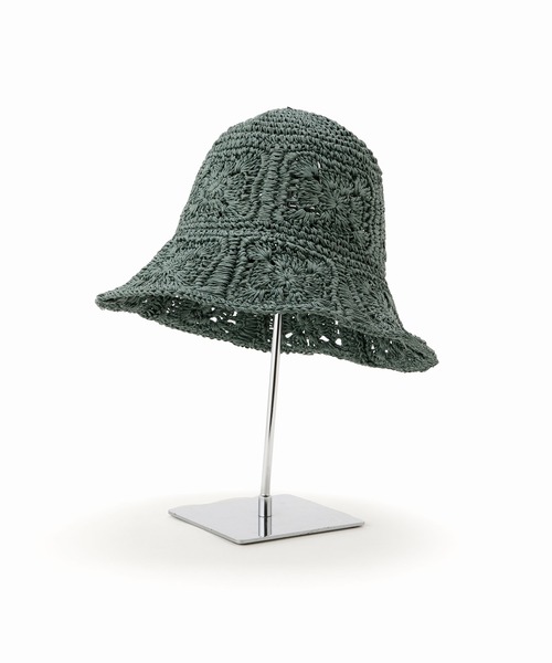 CONTROL FREAK（コントロールフリーク）の「CONTROL FREAK / CTFK（コントロールフリーク） ペーパー柄編みバケットハット（ハット・レディース・アイボリー/ブラック/グリーン・FREE）」の14枚目の写真