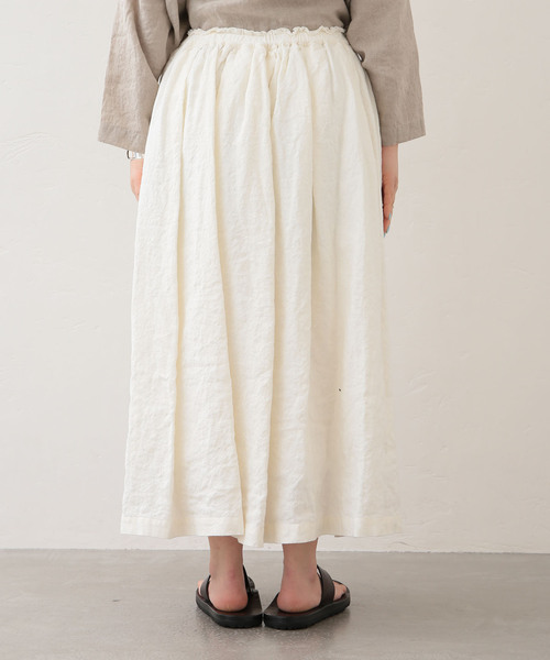 JOURNAL STANDARD LUXE（ジャーナルスタンダード　ラックス）の「ベルギーリネンスカート（スカート・レディース・ホワイト・FREE）」の13枚目の写真