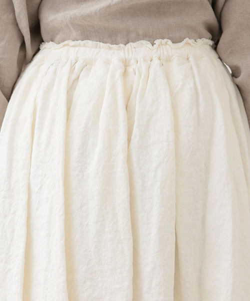 JOURNAL STANDARD LUXE（ジャーナルスタンダード　ラックス）の「ベルギーリネンスカート（スカート・レディース・ホワイト・FREE）」の15枚目の写真