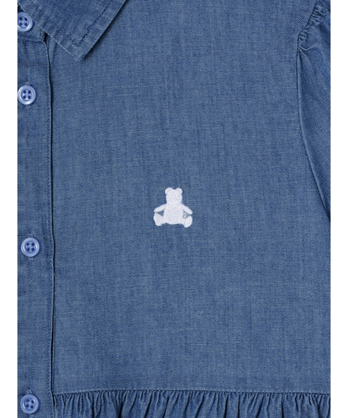 GAP（ギャップ）の「リラックス ティアード シャツワンピース (キッズ)（ワンピース・キッズ・ブルー/ブルー系その他・110cm/120cm/130cm/140cm/150cm/160cm）」の6枚目の写真