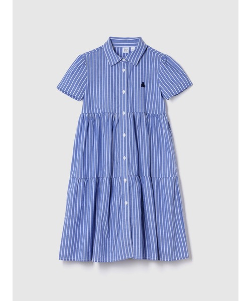 GAP（ギャップ）の「リラックス ティアード シャツワンピース (キッズ)（ワンピース・キッズ・ブルー/ブルー系その他・110cm/120cm/130cm/140cm/150cm/160cm）」の2枚目の写真