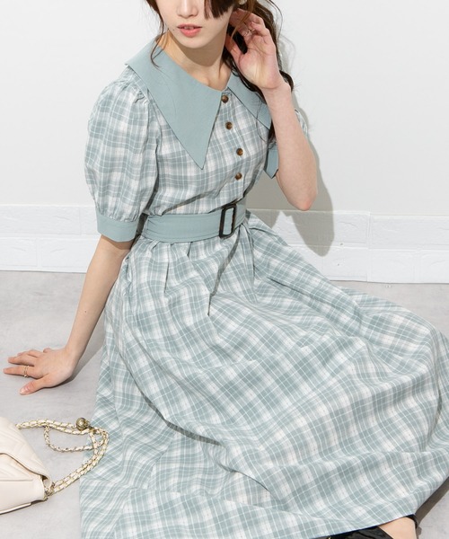 セール】クレリック チェック柄 ワンピース（ワンピース