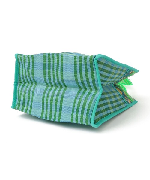 SHIPS(シップス)の「Arawali:メッシュ × ブロック プリント バッグ(トートバッグ・レディース・オレンジ/ライトブルー・ONE SIZE)」の10枚目の写真