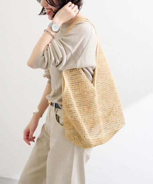 MADE IN MADA（メイドインマダ）の「MADE IN MADA/メイドインマダ OMBINISOA（トートバッグ・レディース・ベージュ・FREE）」の4枚目の写真