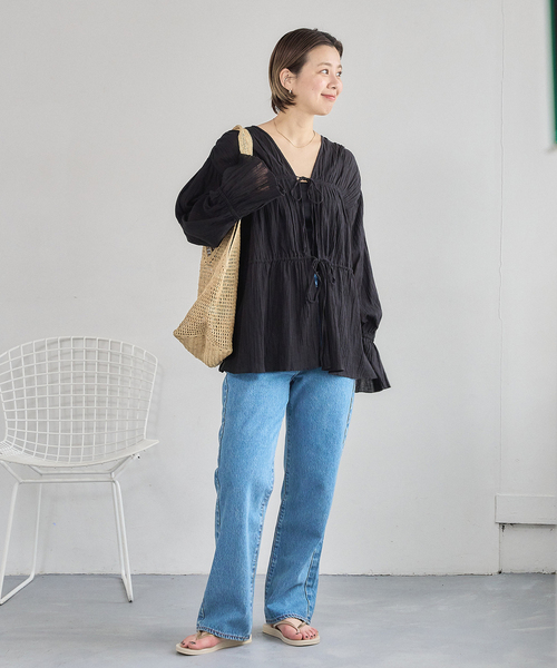 MADE IN MADA（メイドインマダ）の「MADE IN MADA/メイドインマダ OMBINISOA（トートバッグ・レディース・ベージュ・FREE）」の6枚目の写真