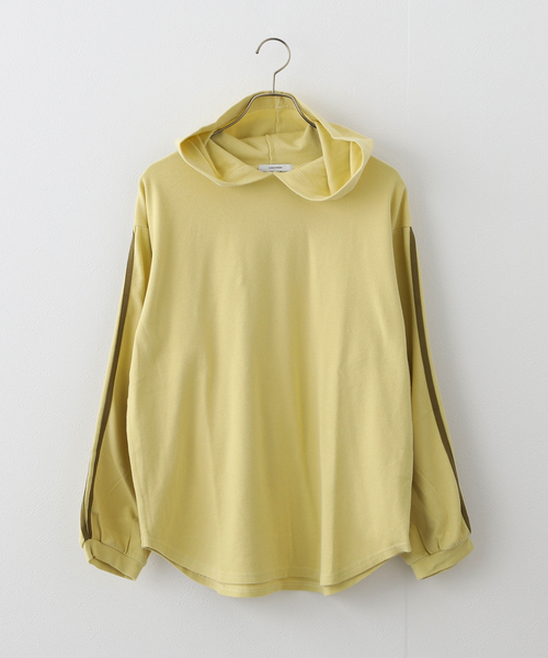 JOURNAL STANDARD(ジャーナルスタンダード)の「ラインフードプルオーバー(Tシャツ/カットソー・レディース・ライトグレー/イエロー/ブラック系その他・FREE)」の3枚目の写真