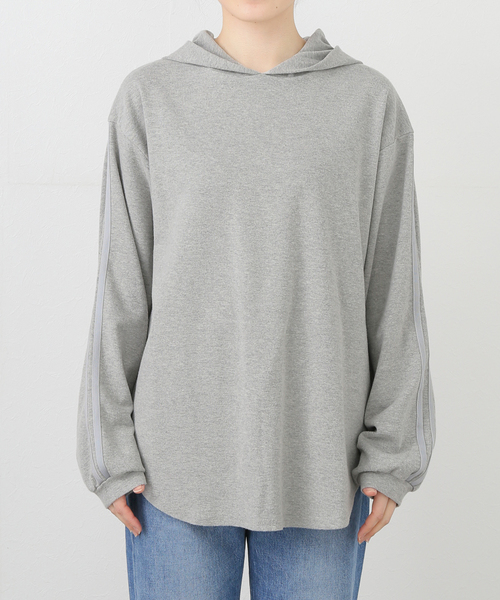 JOURNAL STANDARD(ジャーナルスタンダード)の「ラインフードプルオーバー(Tシャツ/カットソー・レディース・ライトグレー/イエロー/ブラック系その他・FREE)」の14枚目の写真