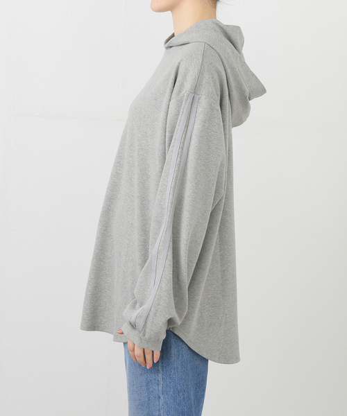 JOURNAL STANDARD(ジャーナルスタンダード)の「ラインフードプルオーバー(Tシャツ/カットソー・レディース・ライトグレー/イエロー/ブラック系その他・FREE)」の12枚目の写真