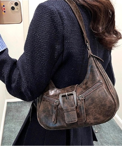 【seyto】 / ヴィンテージライクビッグショルダーバッグ ブラウン seyto（セイト）の「Vintage like big sholder bag