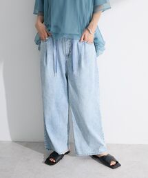 Green　Parks | ライトデニムワイドパンツ(デニムパンツ)