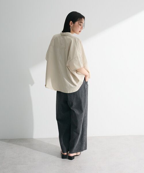 Green　Parks（グリーンパークス）の「ライトデニムワイドパンツ（デニムパンツ・レディース・ライトグレー/ライトインディゴブルー/インディゴブルー/ブラック・FREE）」の11枚目の写真