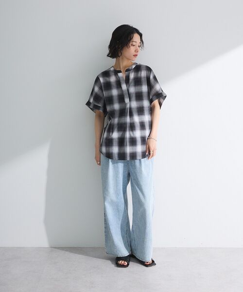 Green　Parks（グリーンパークス）の「ライトデニムワイドパンツ（デニムパンツ・レディース・ライトグレー/ライトインディゴブルー/インディゴブルー/ブラック・FREE）」の22枚目の写真