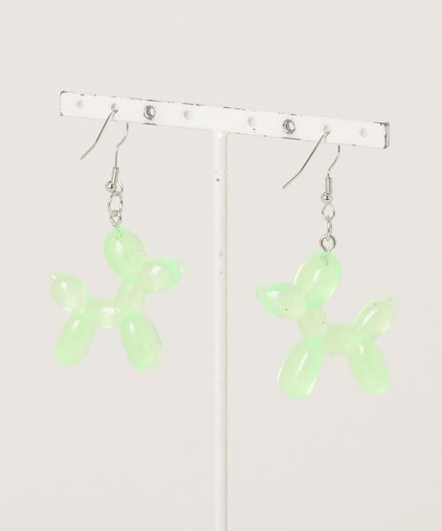 HIKA(ヒカ)の「【HIKA】ネオンバルーンドッグピアス(ピアス(両耳用)・レディース・ピンク/グリーン/ブルー/パープル・FREE)」の5枚目の写真