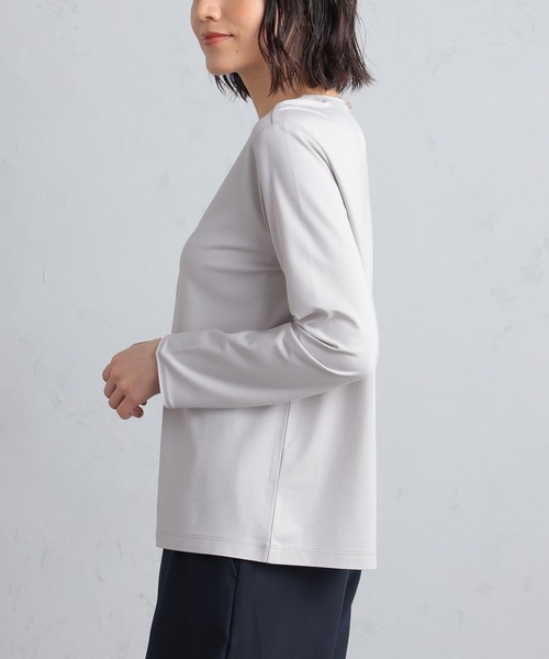 GALLORIA（ギャローリア）の「配色クループルオーバー（Tシャツ/カットソー・レディース・ライトグレー/ホワイト・M/L/LL/S）」の8枚目の写真