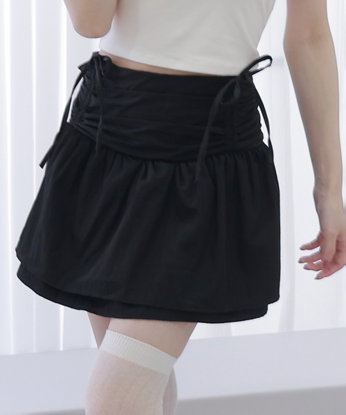 ★送料・関税込★RIBBONBIT★Pallo Mini Skirt★ミニスカート★ 2WAY 】3ストラップリボンカーゴミニスカート ／ three strap
