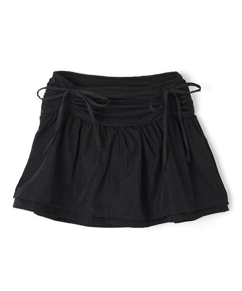 ribbon gather mini skirt/リボンギャザーミニスカート